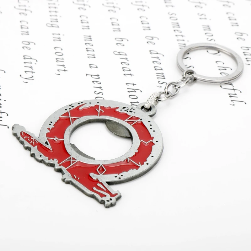 Брелок God of War 4 Kratos открывалка для бутылок с красным логотипом кулон цепочка