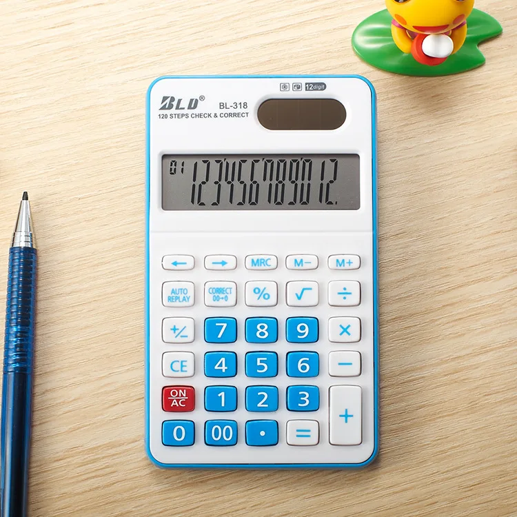 12 цифр дисплей 120 шагов проверьте правильный калькулятор солнечный Calculadora Cientifica