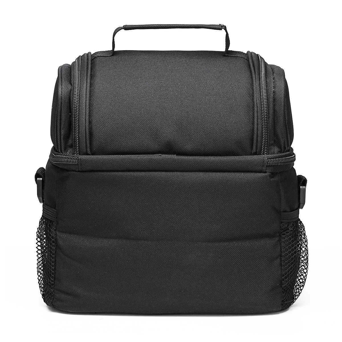 Double Layers Lunch Bag Reusable Insulated Thermal Bag Women Men Multifunctional Cooler Keeping Lunch Box Outdoor Carry Tote