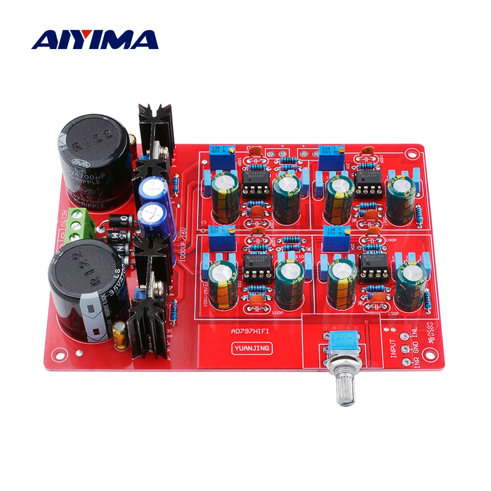 

AIYIMA NE5534 усилитель, плата для предварительного усилителя HIFI, усилитель температуры, регулятор громкости, сделай сам, для домашнего кинотеатр...