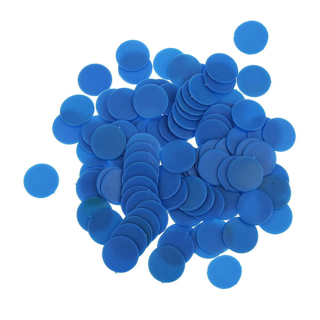 100x18 мм Новый Пластик счетчики Настольная игра Tiddlywinks учебное пособие синий
