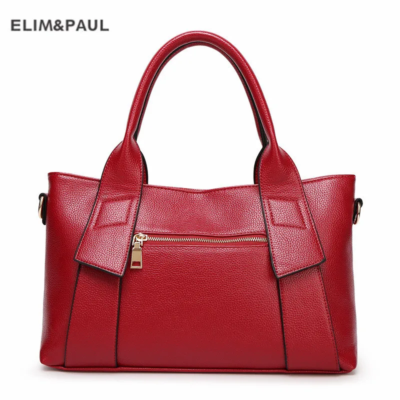ELIM&ampPAUL Fashion Litchi Grain PU Leather Small Women Bucket Handbag Female Mobile Shoulder Messenger Bag Bolsa Feminina Sac | Багаж и