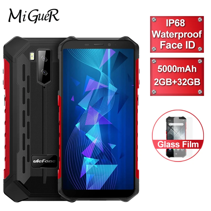 Ulefone Armor X3 IP68 водонепроницаемый смартфон 5 &quotHD MTK6580 Android 9 0 четырехъядерный 2 Гб ОЗУ