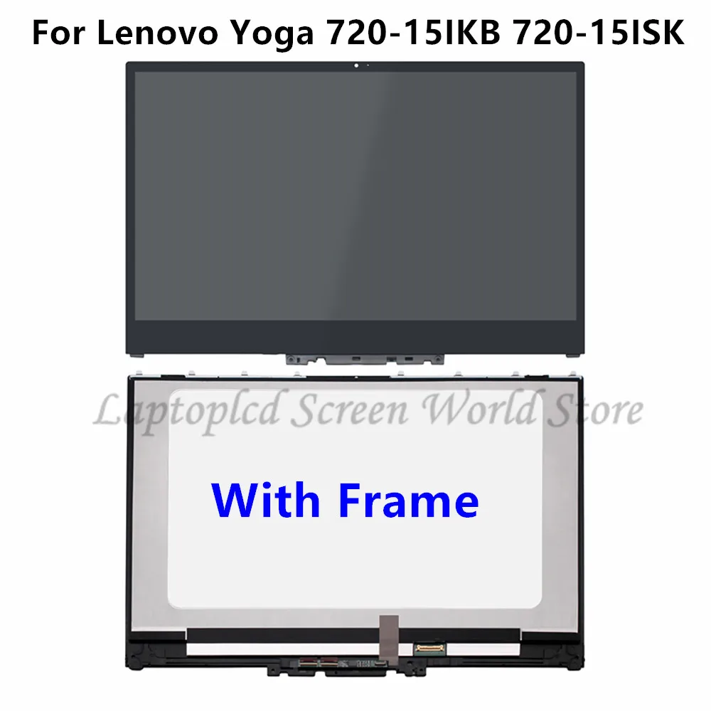 FTDLCD 15.6'' UHD 4K FHD LCD Touch Screen Assambly with Frame NV156QUM-N51 For Lenovo Yoga 720-15ISK 720-15IKB 80X70058GE |