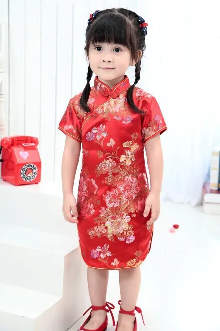 Милые летние платья для девочек китайское платье Ципао в китайском стиле подарок