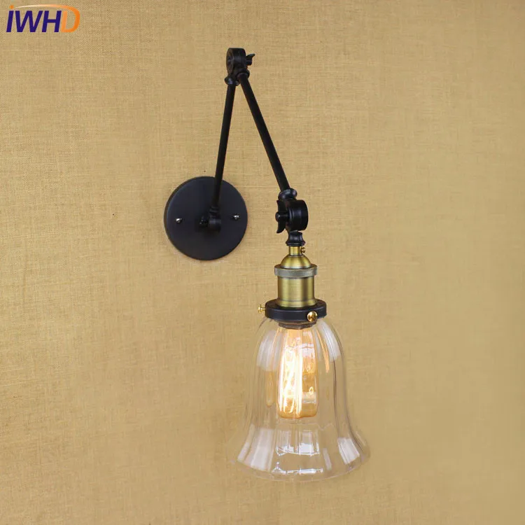 IWHD Лофт ретро промышленный настенный светильник Wandlampen Edison Swing с длинным