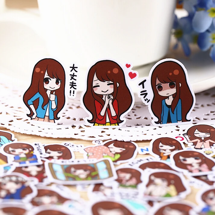 40 шт. декоративные наклейки для девочек|kawaii girl stickers|self-made stickerssticker beauty |