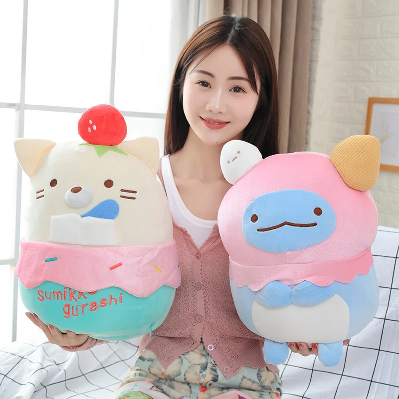 Японская плюшевая угловая био подушка Sumikko Gurashi с мягким фланелевым одеялом
