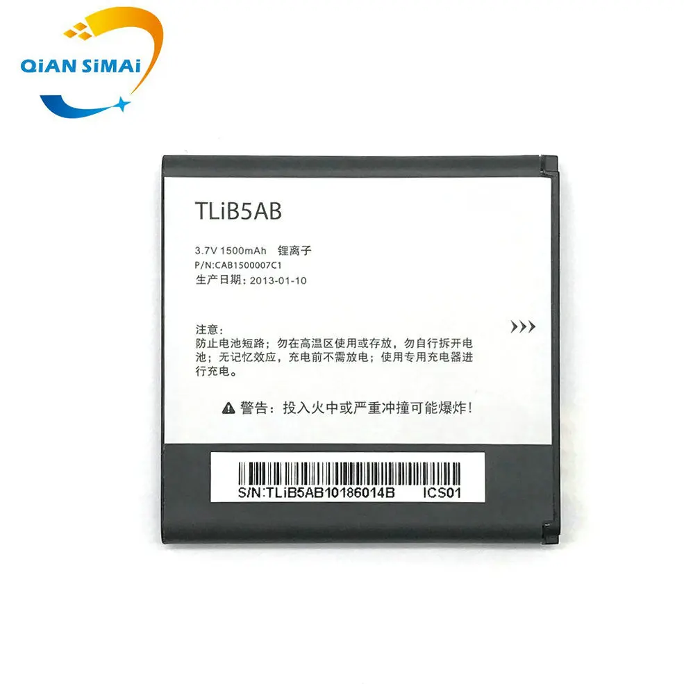 Новый аккумулятор CAB32A0000C1 CAB32A0000C2 TLiB5AB для ALCATEL One Touch OT 6010 Dual 992D TCL A980 A986 D662 S500 S600|battery