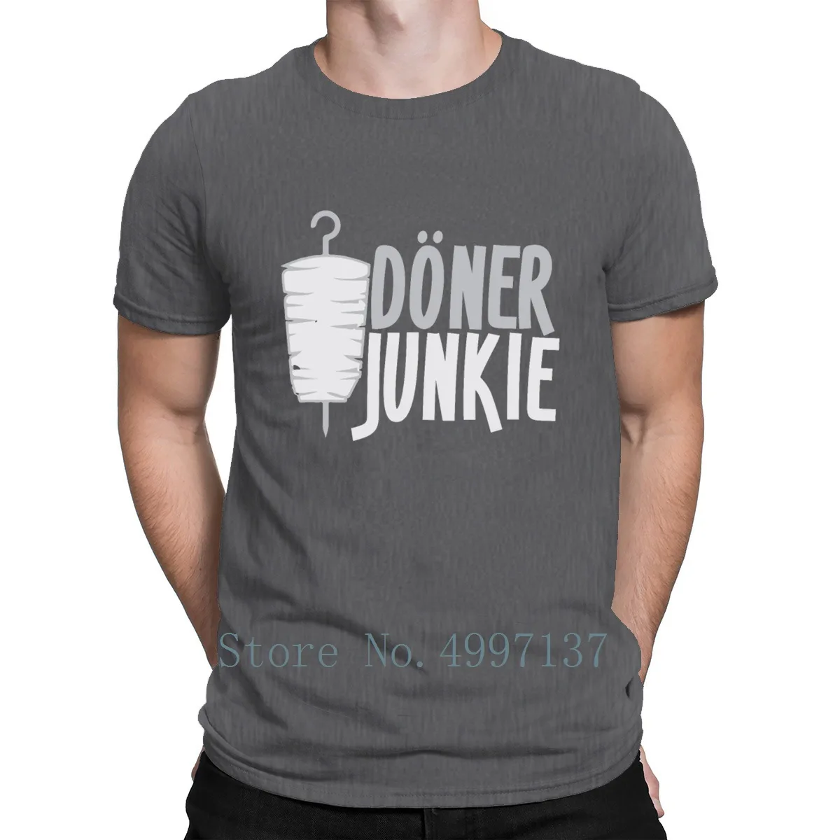 Футболка Doner Kebab Junkie Man с коротким рукавом Размеры S-Xxxl | Мужская одежда