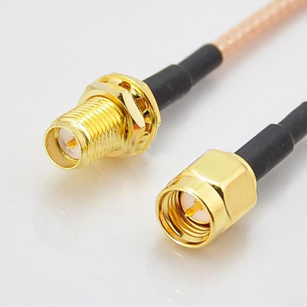 Разъем SMA папа RP мама двойная экранированная Посеребренная вилка RG316D Отрезок