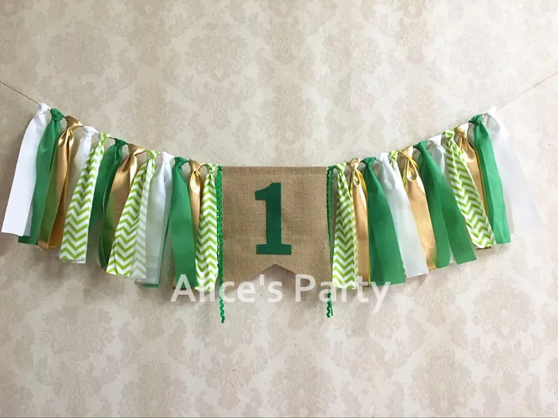 Новый зеленый золотой высокий стул Бантинг Подвеска для детской 1-й джунглей