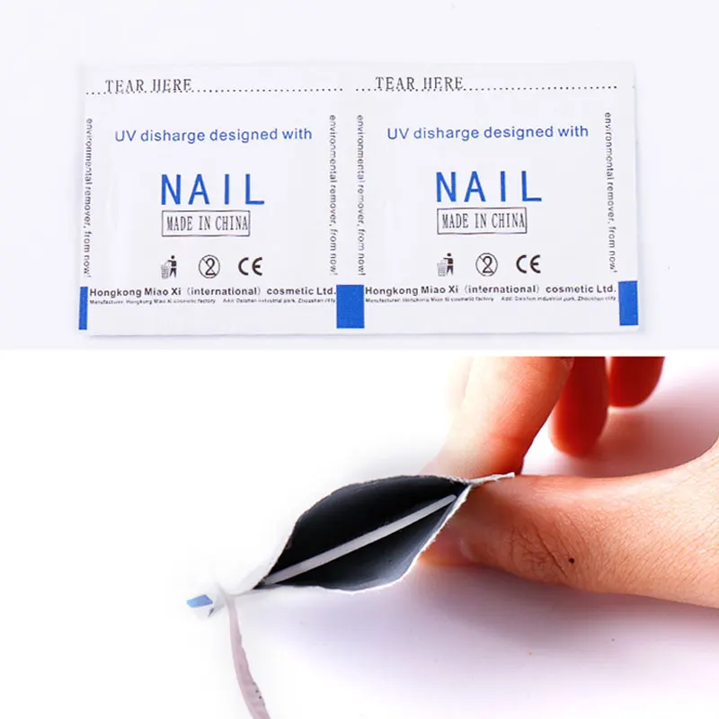 200 шт./кор. обертки для снятия лака ногтей салфетки удаления фольги средство