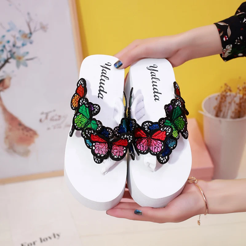 Terlik Chanclas/тапочки с украшением в виде банта; женская модная обувь на платформе; пляжные сланцы на высоком каблуке; сандалии с бантом; zapatos mujer