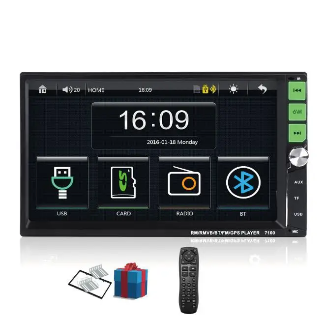 2 din автомагнитола " HD сенсорный экран плеер mirrorlink Android 9 Iphone MP5/SD/FM/MP4/USB/AUX/Bluetooth Авто Аудио для камеры - Color: car radio