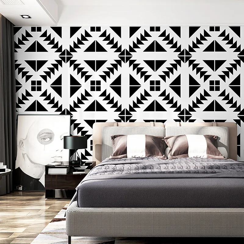 

10mx53cm Black and white wallpaper modern art Nordic style modern minimalist ceiling living room bedroom TV background wallpaper