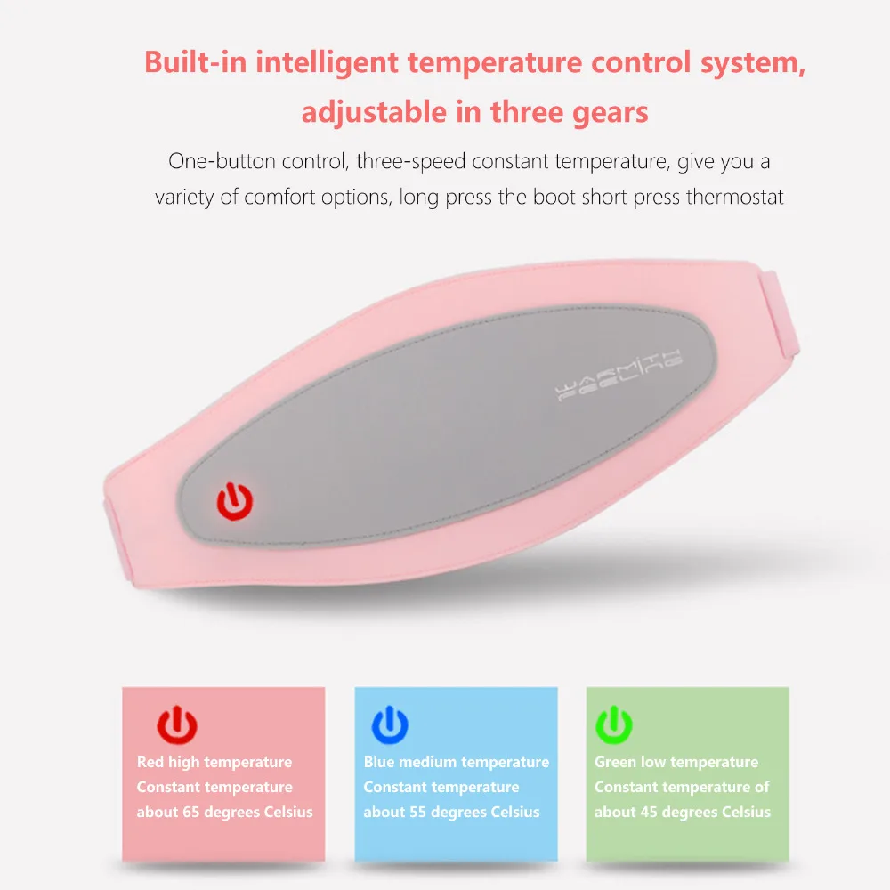

Graphene Electric Heating Waist Pad Women Period Low Back Pain Relief Lumbar Support Bandage Uterus Warmer Belt Waist Warmer