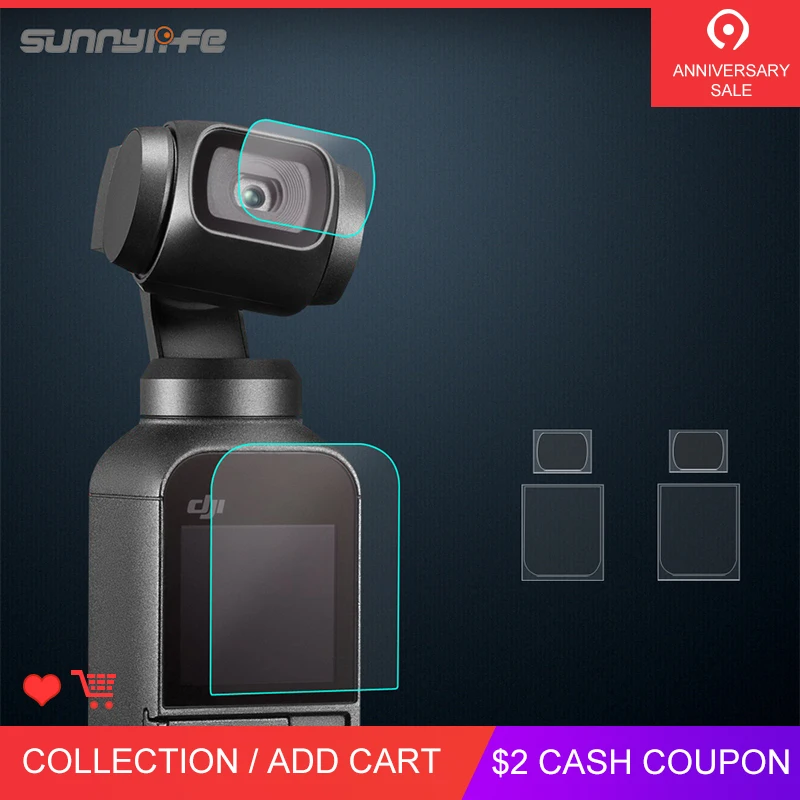 Sunnylife 4 шт./лот экран пленка объектив камеры Защитная пленка для DJI OSMO Карманный карданный камера и дисплей аксессуары