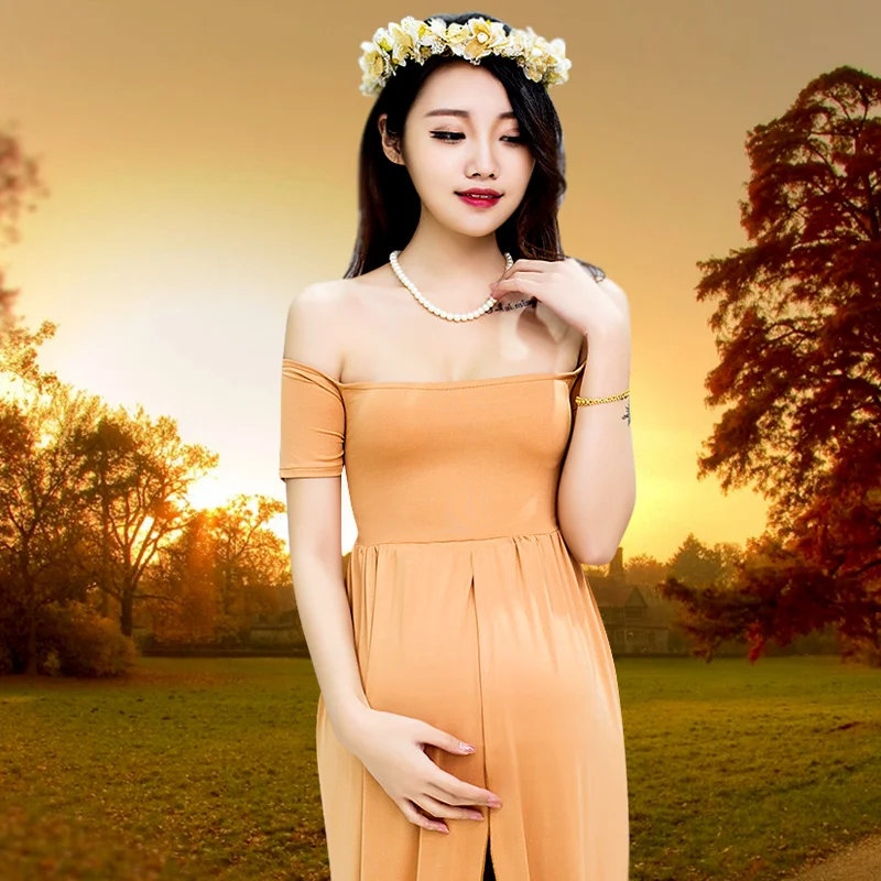 Новинка Реквизит для фотосъемки беременных Одежда Макси платье шифоновое женщин
