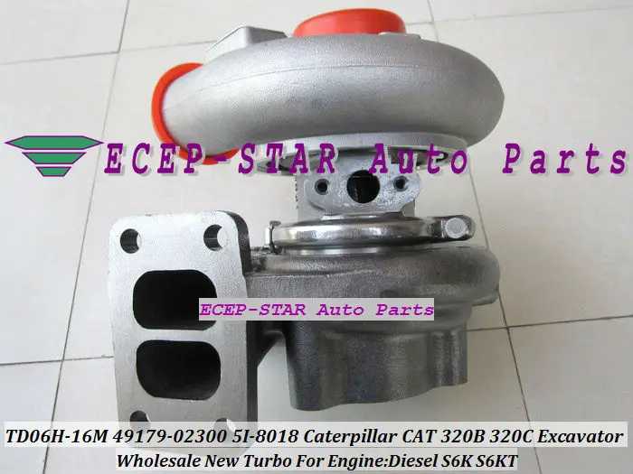 Турбокомпрессор TD06 с турбонаддувом для гусеницы CAT 320B 320C 320D 323D 320L S6K S6KT 49179 02300 5I 8018