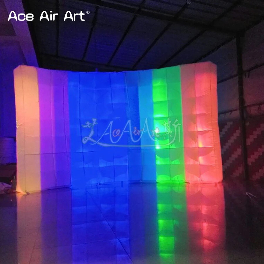 Самые дешевые светодиодные надувные стены кривая photo booth/foto booth wall DJ стенды