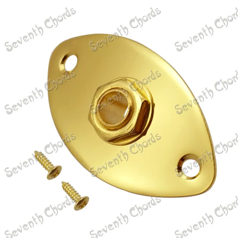 Овальная изогнутая пластина для бас гитары 6 35 мм 1/4 дюйма 3 шт.|jack plate|input jackjack output |