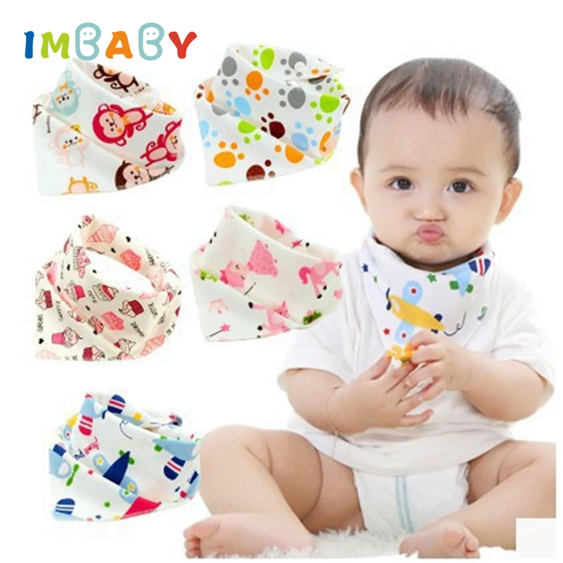 IMBABY 10 шт./лот бандана детские нагрудники для девочек и мальчиков 100% хлопок