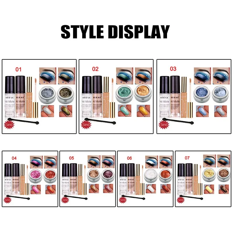 2019 горячая Распродажа новинка основа для макияжа лица + консилер набор теней век