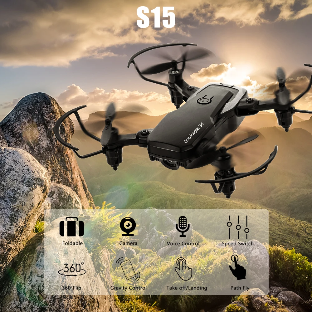 S15 2 4G 720P 480P камера Дрон для селфи мини Wi Fi FPV с регулируемой высотой