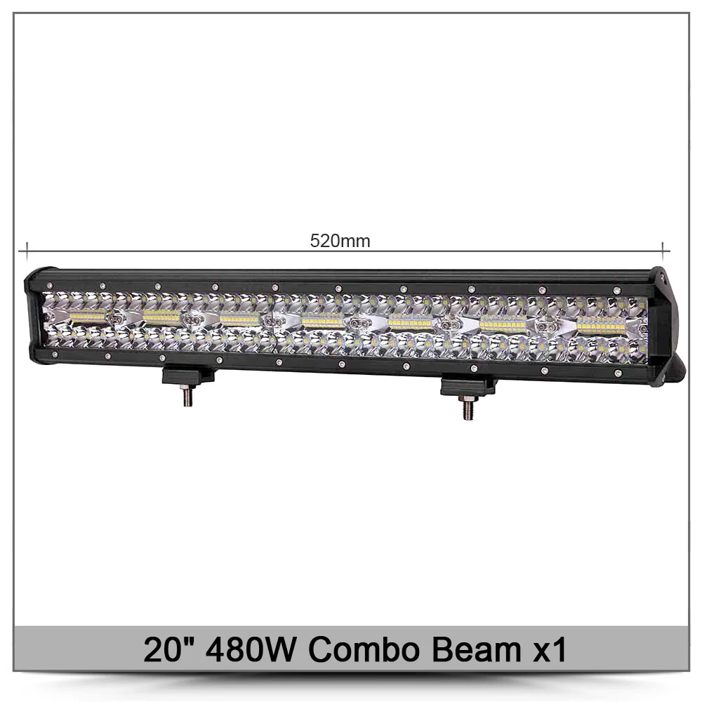 20 Inch 420W x1 " 7" 1" 20 дюймов светодиодный светильник для радиоуправляемого автомобиля 4x4 внедорожный 4WD грузовик ATV 12 в 24 в прицеп мотоцикл комбинированный внедорожный рабочий Barra светильник s - Цвет: 20 Inch 420W x1