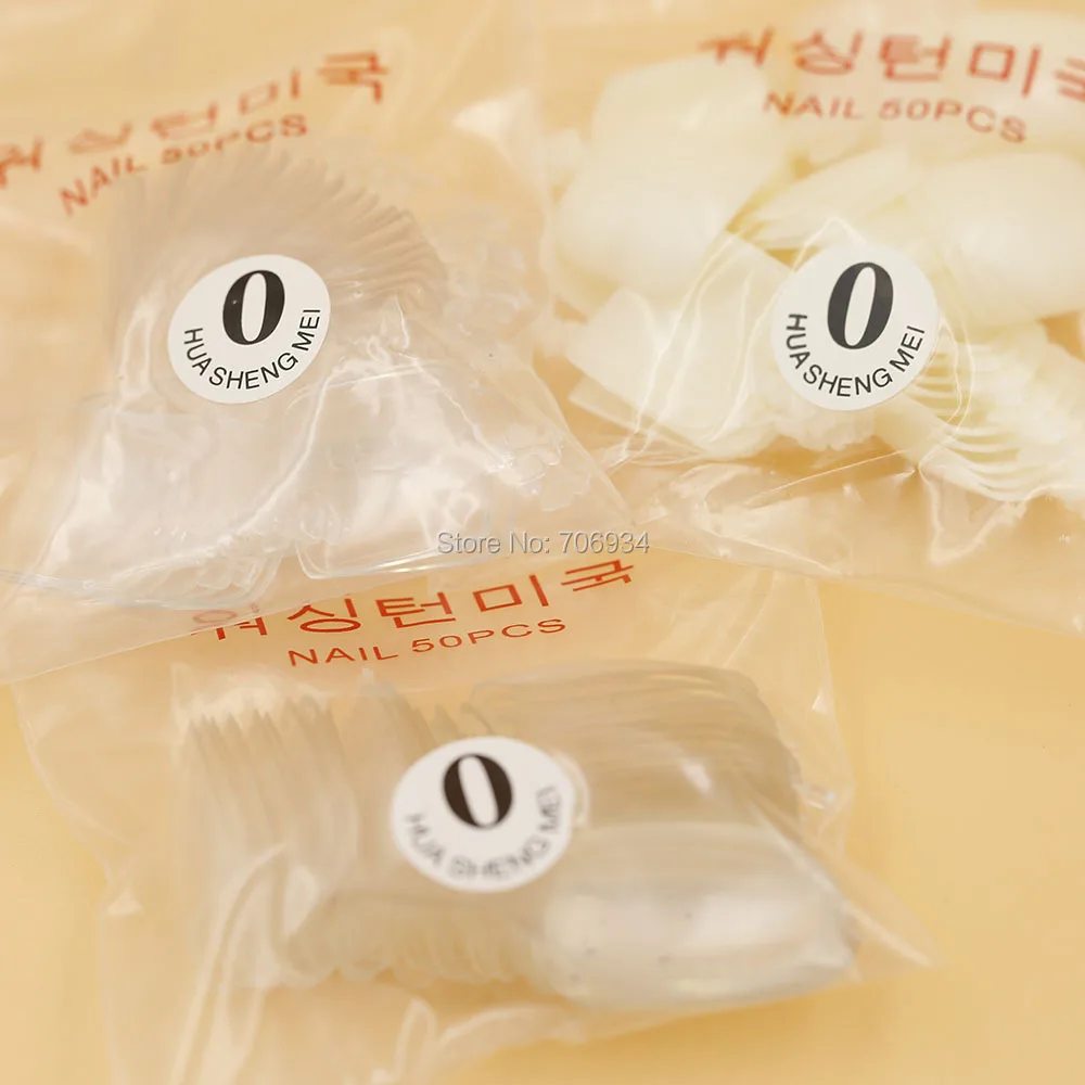 Fake Nails Acrylic Nail Tips 1 bag (500 pcs) oval Clear Natural False Toe G3 | Красота и здоровье