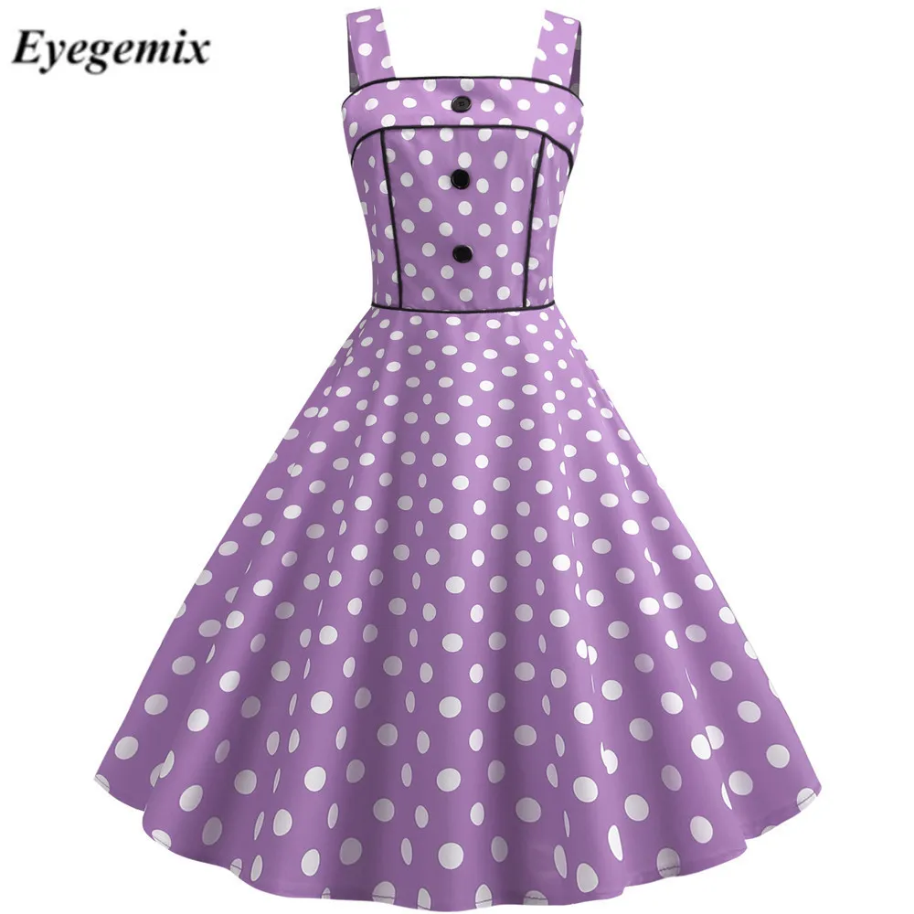 Женское платье в ретро стиле Robe Vestidos Лето 1950s 60 горошек Вечерние Платья