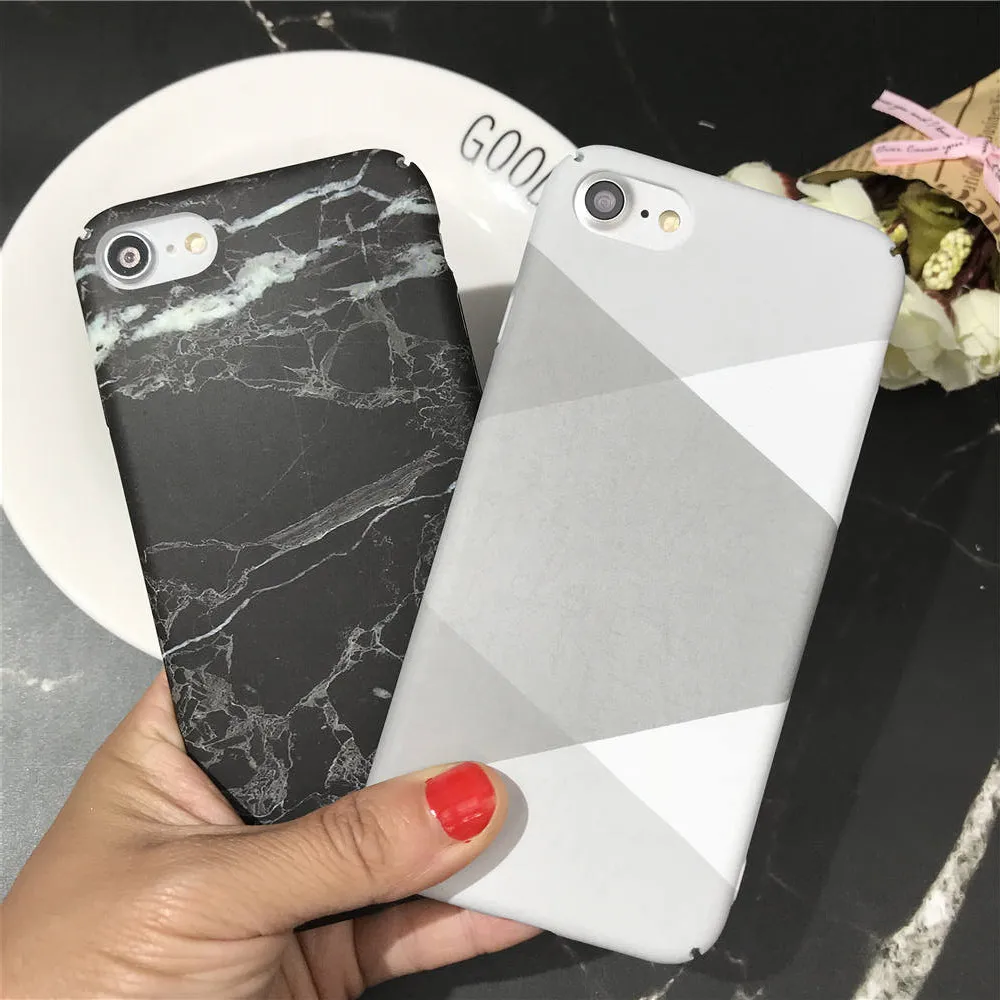 JFWEN For Coque iphone X Case Luxury Fashion marble Painted 6S 6 7 8 Plus Cases Phone Back Cover Hard PC |