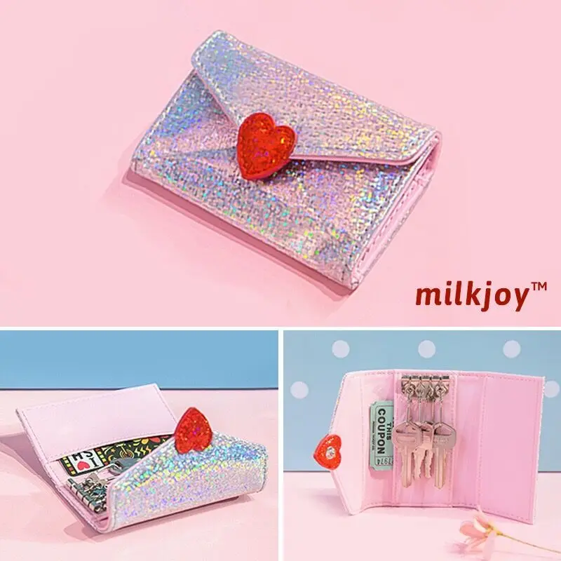 Кошелек для ключей Bentoy Milkjoy 18 голограмма с карманом карт женская сумка Модный