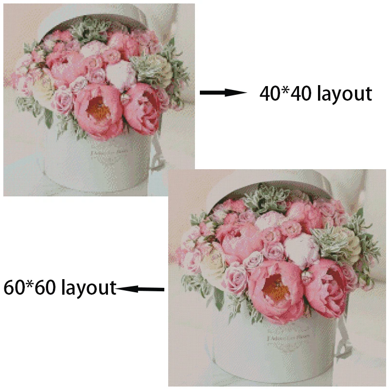 5D DIY алмазные картины Розы Подарочная коробка Декор для комнаты квадратная