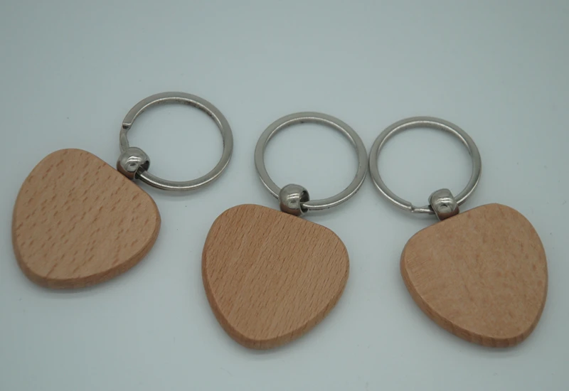 50 шт. пустое сердце деревянный брелок DIY продвижение индивидуальные ключевые теги рекламные подарки