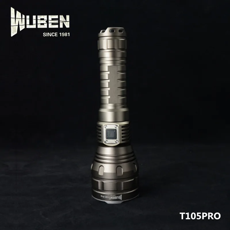 Wuben T105 PRO 732 м Cree XHP35 1500lm 26650 факел фонарик дубинка обороны высокое Мощность USB