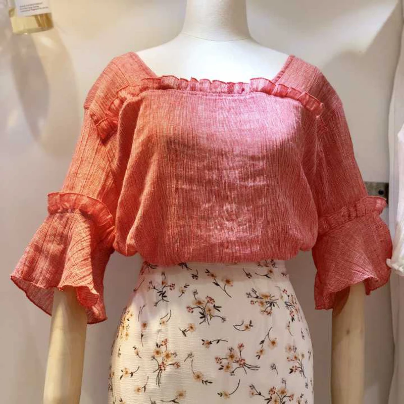 Лето 2018 свободно показать моды джокер вечерние квадратный воротник с