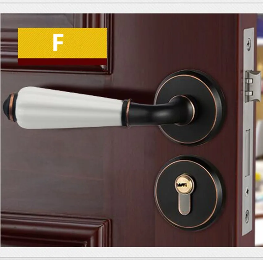 Черный старинный медный механический замок для межкомнатной двери ретро ванная комната Спальня Кухня Дверь