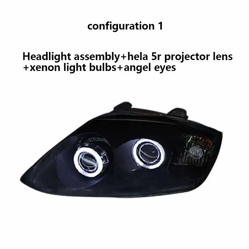 without LED DRL Оригинальные автомобильные фары для hyundai Coupe с дальним и ближним светом, прожекторные линзы Engel Eye, фары с 6000K HID лампочками и драйверами - Цвет: without LED DRL