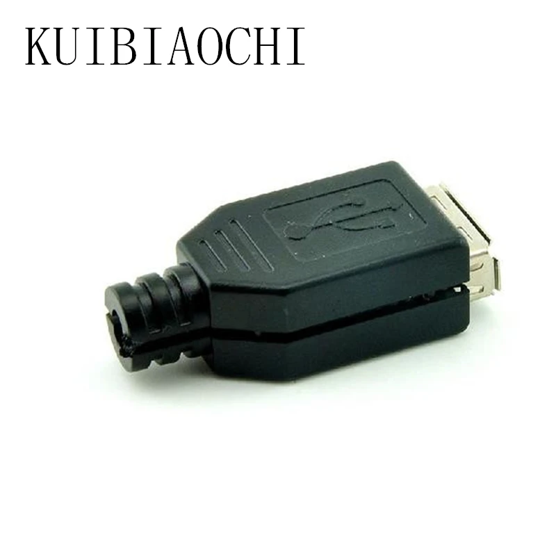 10 шт. 4 контактный разъем USB Type A с черной пластиковой крышкой|4 pin female connector|4