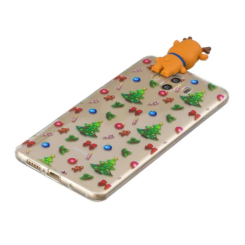 Phone Case For Huawei Mate 20 Lite Cases 3D Cartoon Christmas Santa Claus Elk Gift Soft TPU Back Cover 10 |