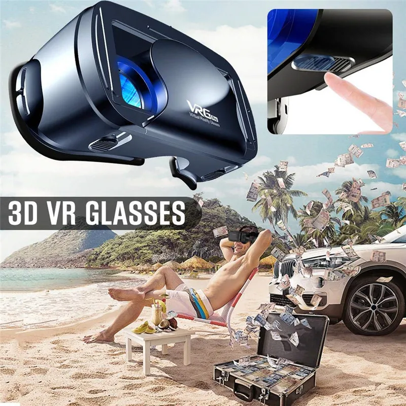 3D VR Очки виртуальной реальности полный экран визуальный широкоугольный очки