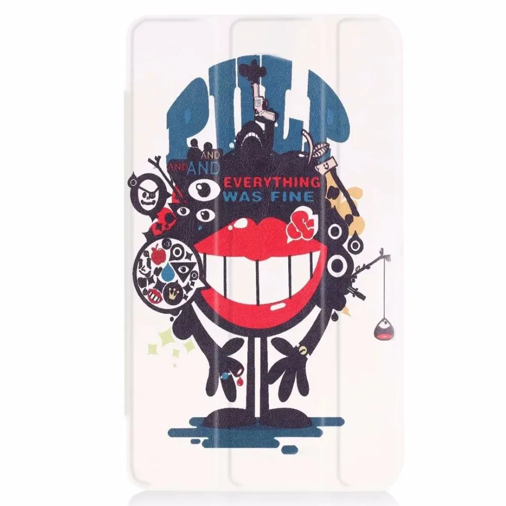 Принт ультра тонкий легкий Роскошные Folio Stand кожаный чехол для Huawei MediaPad m2 Youth T2 7,0 Pro PLE-703L 7"