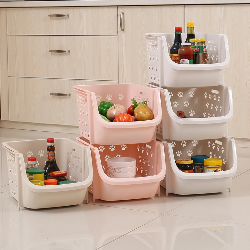 1 шт. складная корзина для хранения закусок кухонная фруктов и овощей Пластиковая