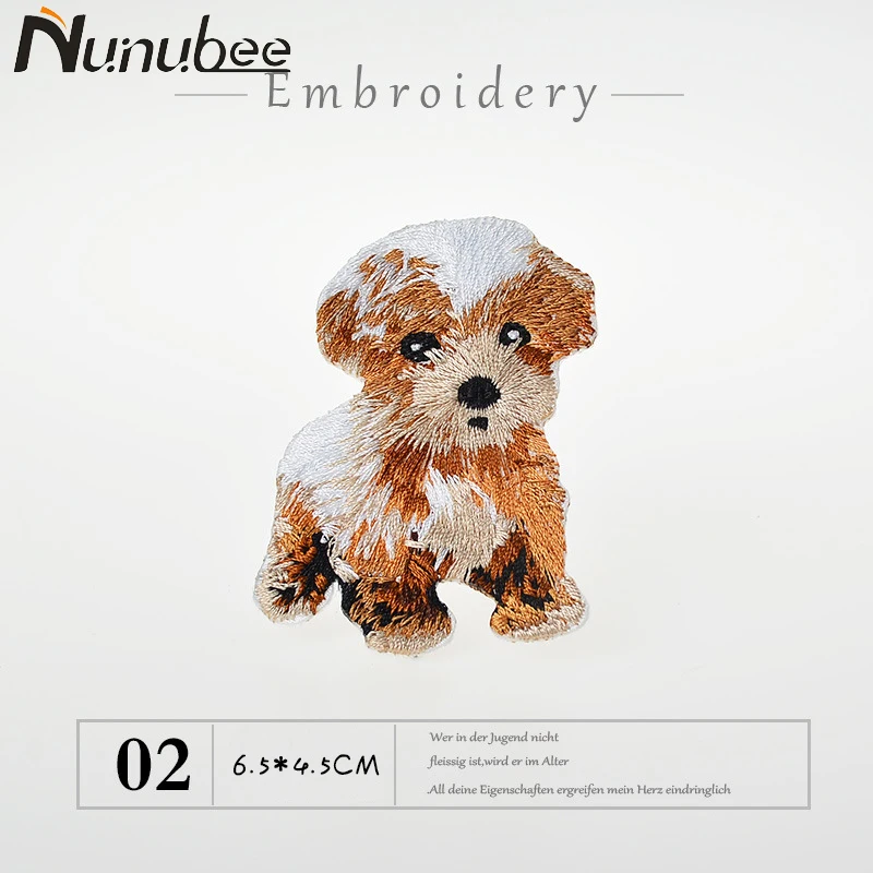 Nunubee Сделай Сам собака кошка патчи для одежды вышивка патч французские наклейки