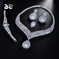 be 8 latest fashion crystal bridal jewelry sets african beads aaa cz wedding necklace earrings bracelet sets for women s179