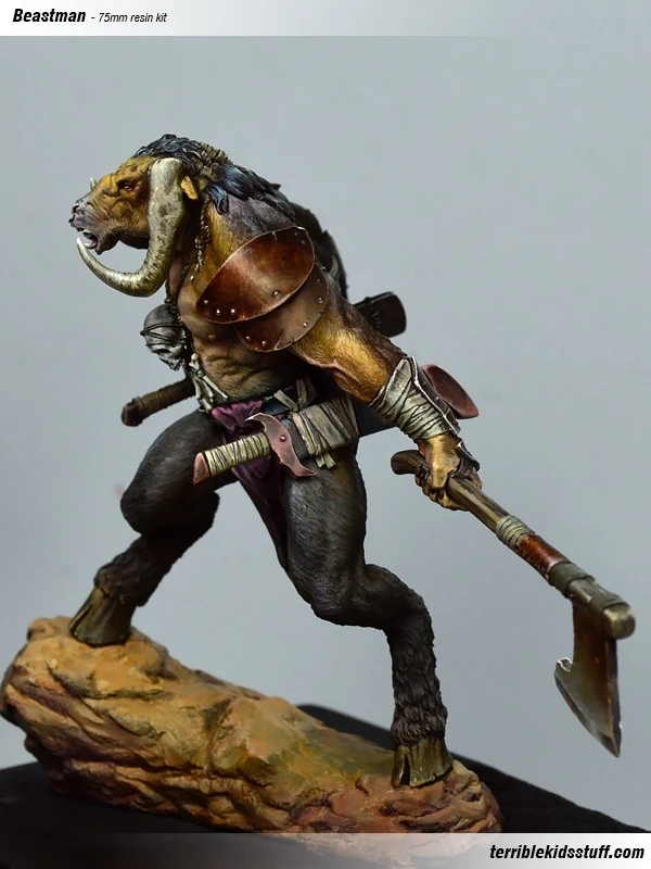 [Loong Way миниатюры] ужасные детские вещи Beastman 75 мм Полимерная миниатюра|miniature|miniature