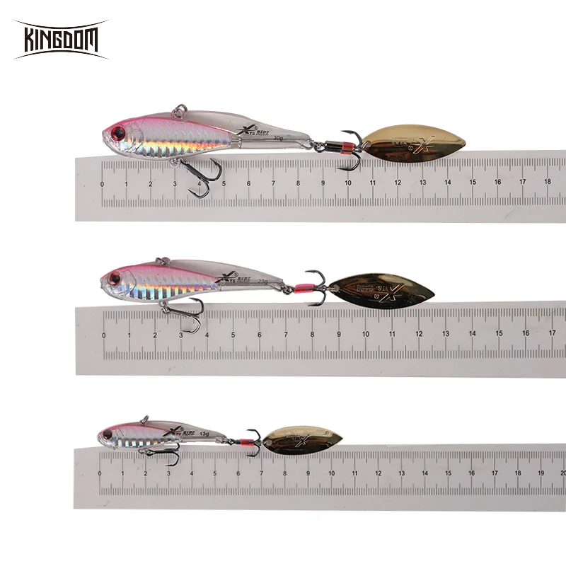 Kingdom Fishing, жесткая свинцовая приманка, 5 размеров, Тонущая, VIB, воблеры, мягкий корпус, дизайн с спиннингом, приманка, модель 3520B