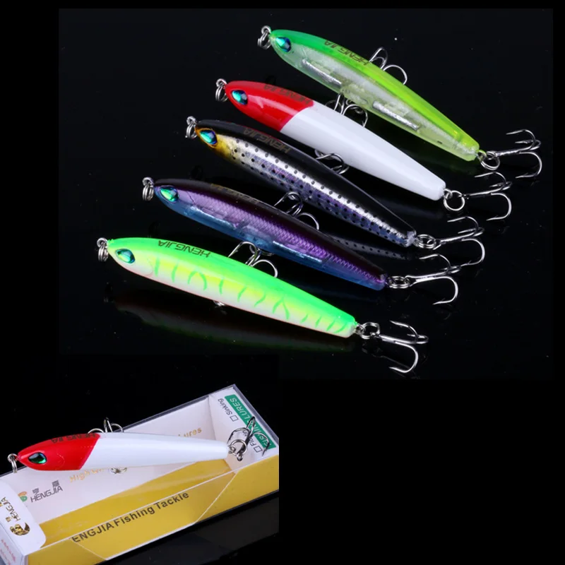 Жесткая рыболовная приманка карандаш поверхностная 5 шт. верхний Воблер для